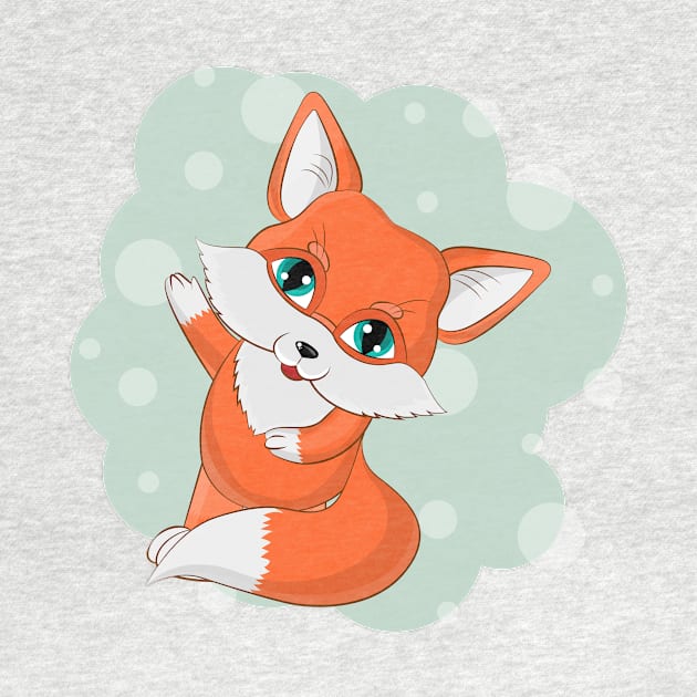 Сute orange fox by Eduard Litvinov